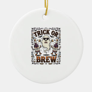 Adorno De Cerámica Truco de poción de Halloween o cerveza vintage gra