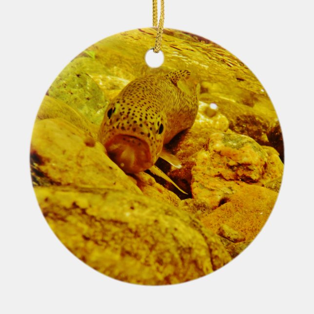 Adorno De Cerámica Truco en la corriente (Frente)