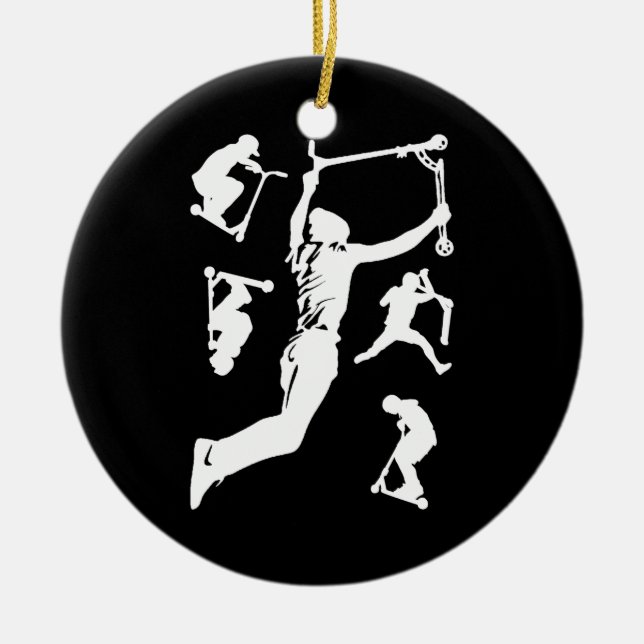 Adorno De Cerámica Truco Scooter Scootering Trampas (Frente)