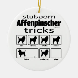 Adorno De Cerámica Trucos de Affenpinscher obstinados