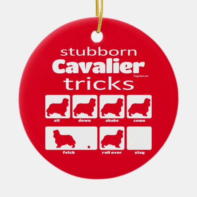 Adorno De Cerámica Trucos de Cavalier (Frente)