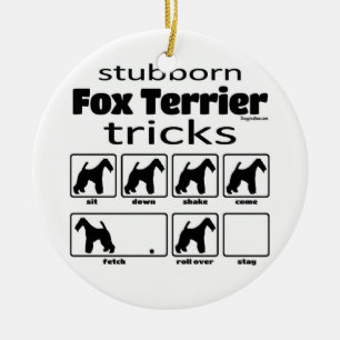 Adorno De Cerámica Trucos obstinados de Fox Terrier