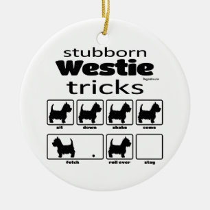Adorno De Cerámica Trucos obstinados de Westie