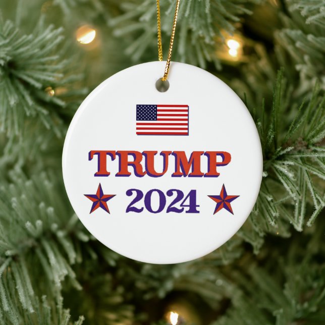 Adorno De Cerámica Trump 2024 (Árbol)