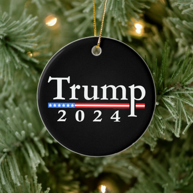 Adorno De Cerámica Trump 2024 Classic Black and Red (Árbol)
