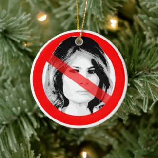 Adorno De Cerámica Trump anti-Melania cruzó la cara