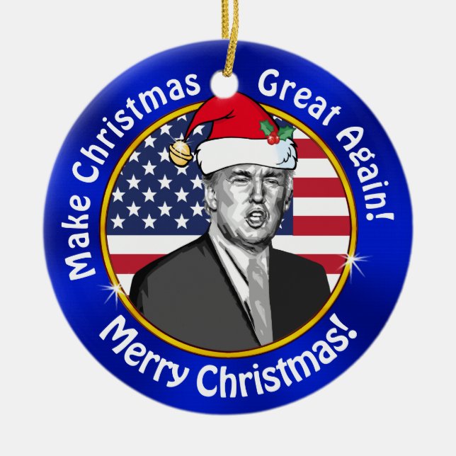 Adorno De Cerámica Trump barato vuelve a hacer grandes Navidades (Frente)