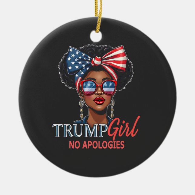 Adorno De Cerámica Trump Chica sin disculpas Inaguración Chicas poder (Frente)