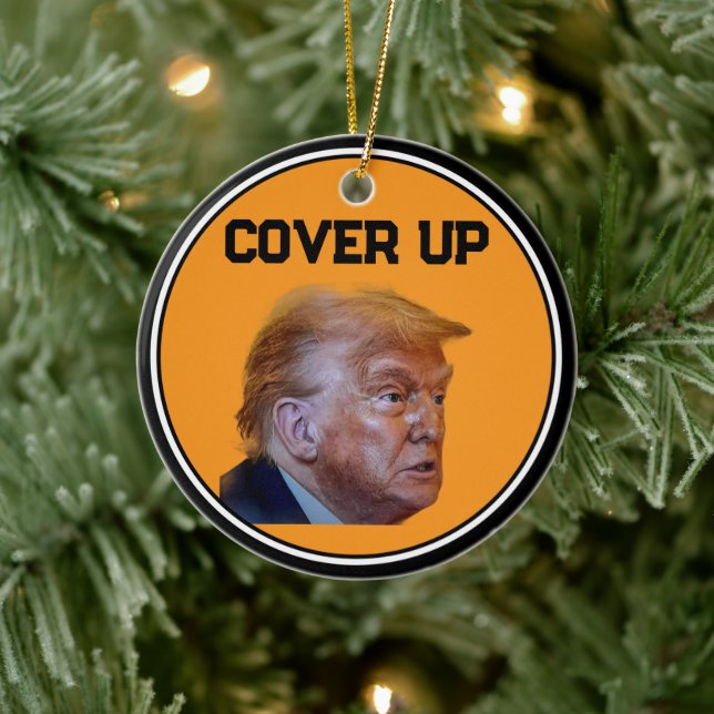 Adorno De Cerámica Trump Cover Up Beverage Coaster (Árbol)