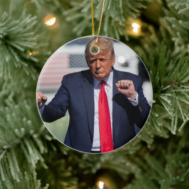 Adorno De Cerámica Trump Dance Funny (Árbol)