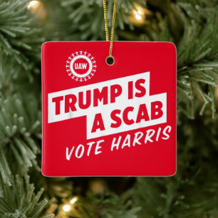 Adorno De Cerámica Trump es un presidente de Scab Vote Harris 2024