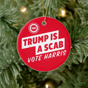 Adorno De Cerámica Trump es un presidente de Scab Vote Harris 2024