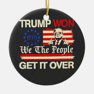 Adorno De Cerámica Trump ganó nosotros, la gente, recuperamos la inse