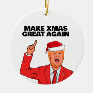 Adorno De Cerámica Trump gracioso hace que los Navidades vuelvan a se