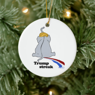 Adorno De Cerámica Trump Streak — Diseño Anti-Trump - Político -