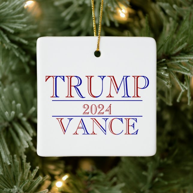 Adorno De Cerámica Trump Vance 2024 (Árbol)