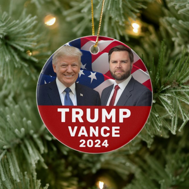 Adorno De Cerámica Trump Vance 2024 (Árbol)