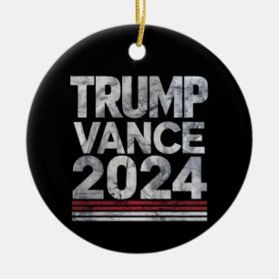 Adorno De Cerámica Trump Vance 2024 Retro Vintage Elección EEUU