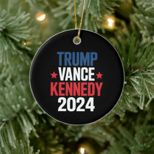 Adorno De Cerámica Trump Vance Kennedy Presidente 2024 Elección 