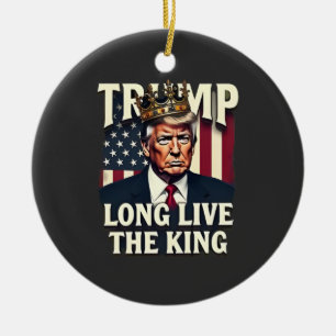 Adorno De Cerámica Trump Viva el Rey Pro Trump Patriótico