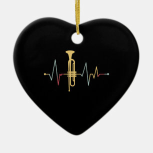 Adorno De Cerámica Trumpet Heartbeat