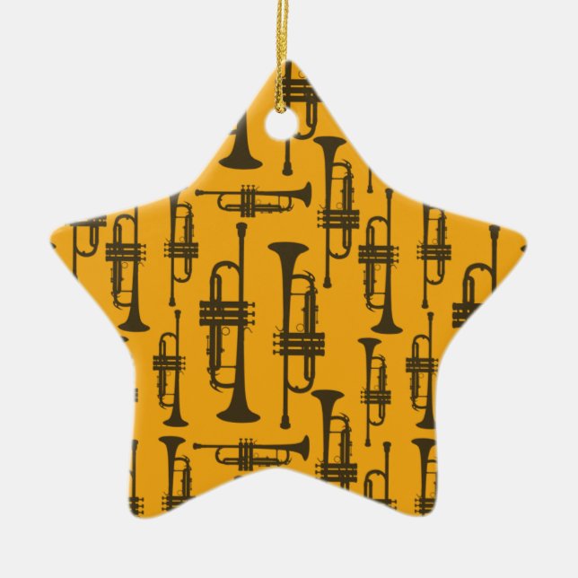 Adorno De Cerámica Trumpet Ornament (Frente)