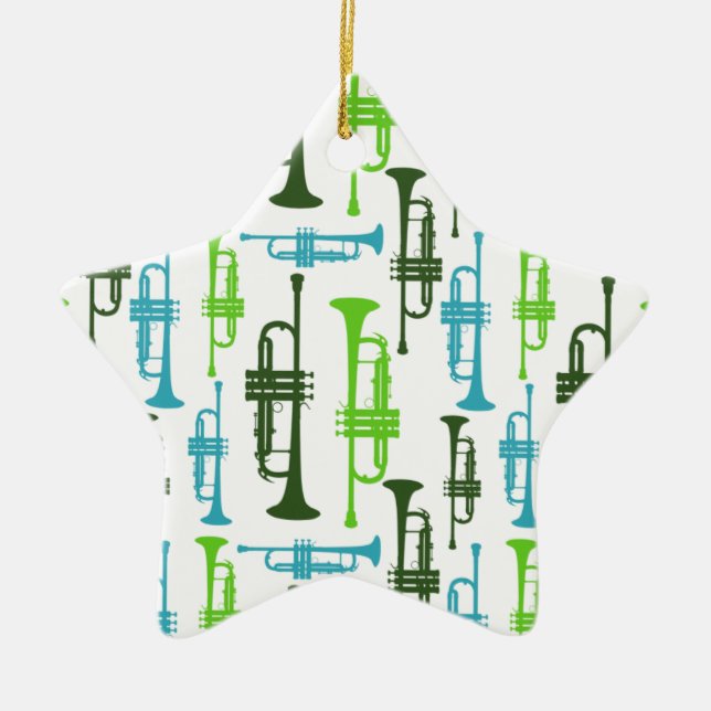 Adorno De Cerámica Trumpet Ornament (Frente)