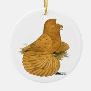 Adorno De Cerámica Trumpeter Pigeon Deroy
