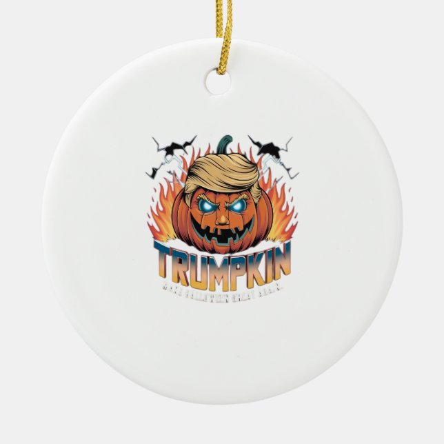 Adorno De Cerámica Trumpkin Classic - Espécimo diseño de calabaza (Frente)