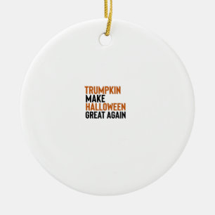 Adorno De Cerámica Trumpkin de Halloween: Haz que Halloween sea grand