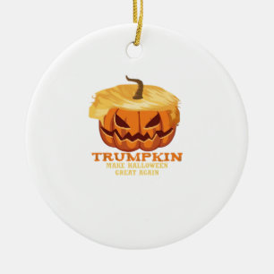 Adorno De Cerámica Trumpkin Funny Calabaza Halloween - disfraz clásic