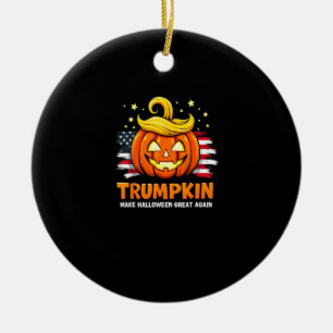 Adorno De Cerámica Trumpkin hace que Halloween sea grande otra vez ca