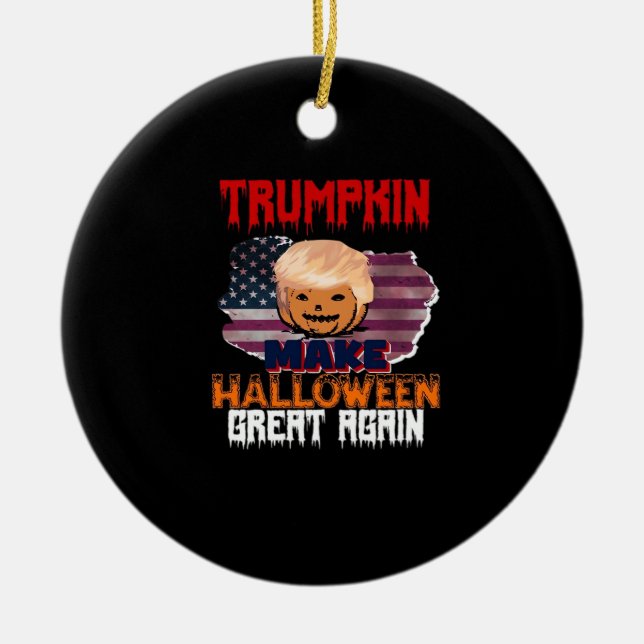 Adorno De Cerámica Trumpkin Halloween Classic (Frente)