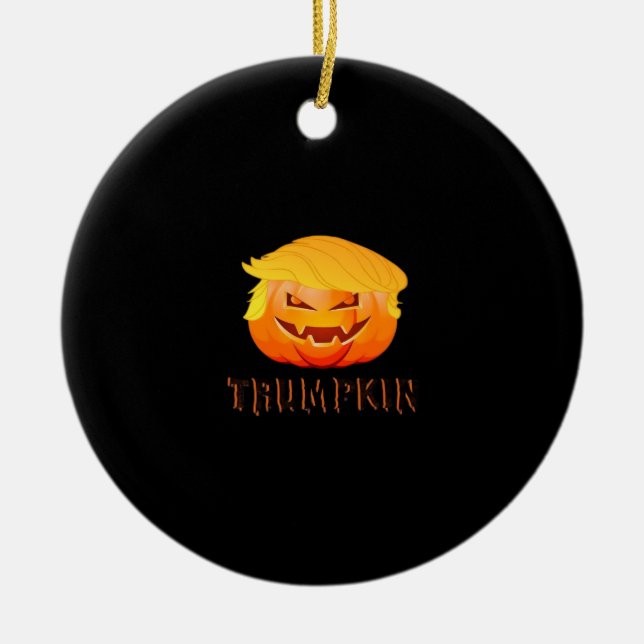 Adorno De Cerámica Trumpkin Halloween Classic (Frente)