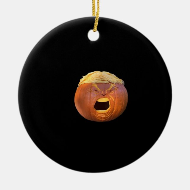 Adorno De Cerámica Trumpkin - Halloween divertido (Frente)