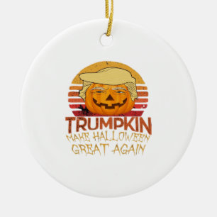 Adorno De Cerámica Trumpkin Halloween Funny Classic
