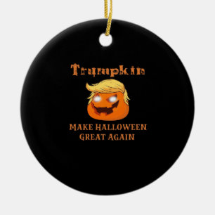 Adorno De Cerámica Trumpkin Halloween: Haz que Halloween vuelva a ser