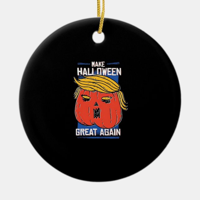 Adorno De Cerámica Trumpkin Halloween Pupmkin Classic (Frente)