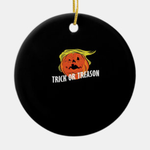 Adorno De Cerámica Trumpkin - Halloween Trick O TReason