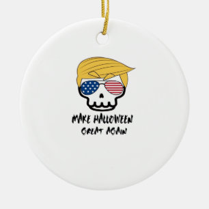 Adorno De Cerámica Trumpkin Halloween vuelve a hacer que Halloween se