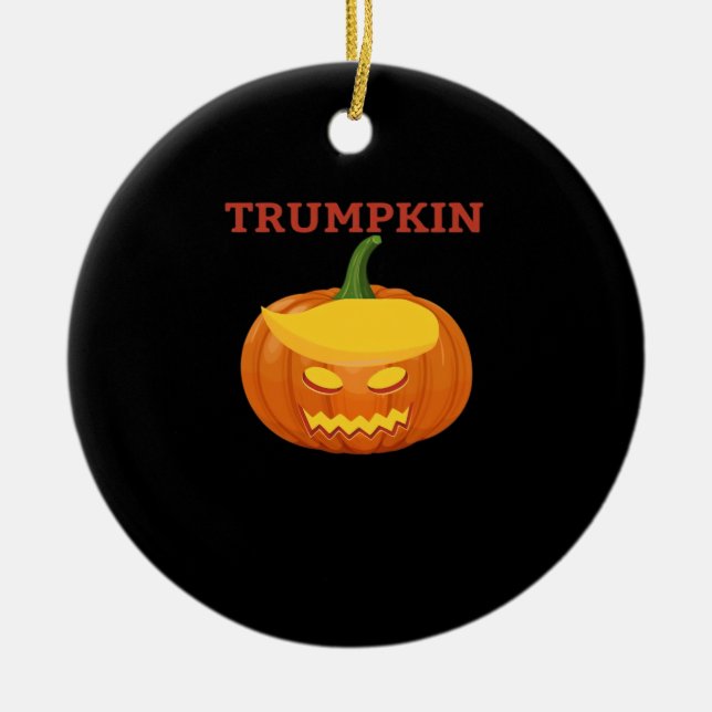 Adorno De Cerámica Trumpkin Jack-O-Lantern Classic (Frente)