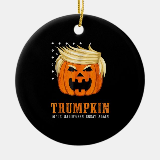 Adorno De Cerámica Trumpkin: mejor mezcla triple de disfraces de Hall (Frente)