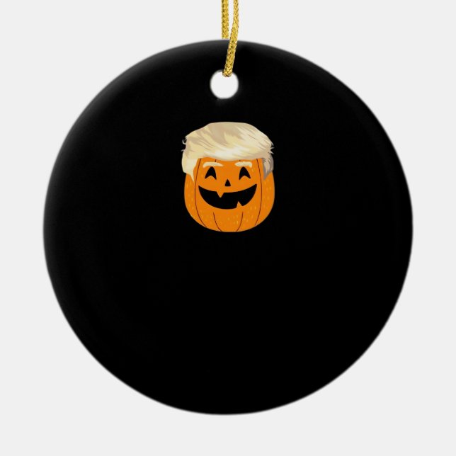 Adorno De Cerámica Trumpkin Pumpkin Halloween Classic (Frente)