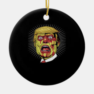 Adorno De Cerámica Trumpkin Retro Halloween