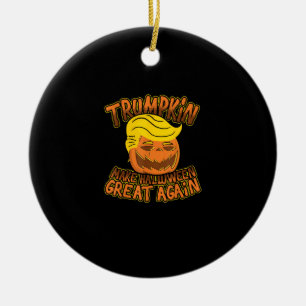 Adorno De Cerámica Trumpkin vuelve a hacer de Halloween una gran nove