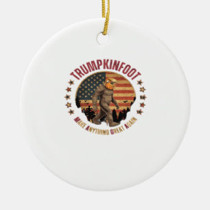 Adorno De Cerámica Trumpkinfoot Bigfoot Trumpkin hace todo grande
