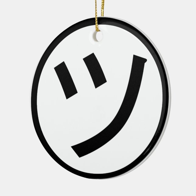 Adorno De Cerámica ㋡ Tsu Kana Katakana Sonriente Emoji / Emoticon (Izquierda)