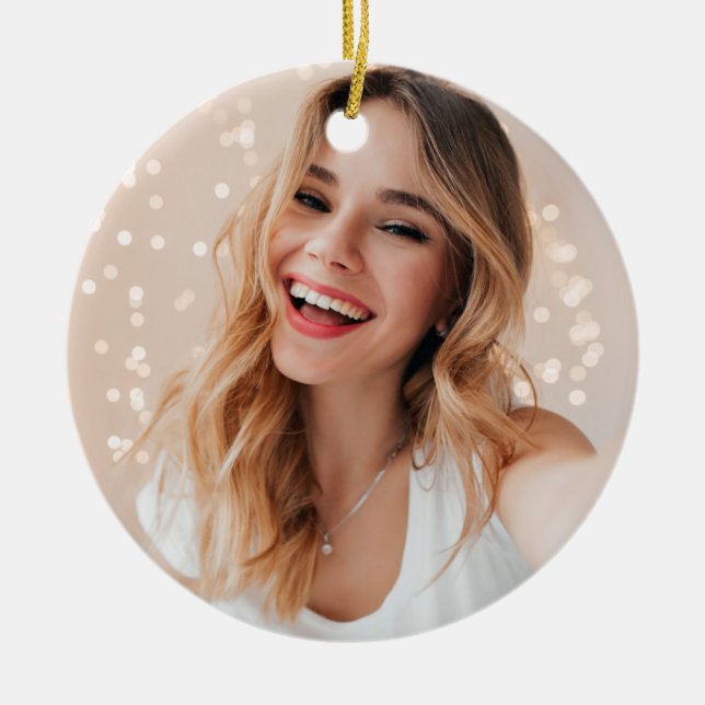 Adorno De Cerámica Tu cara en un cumpleaños (Frente)