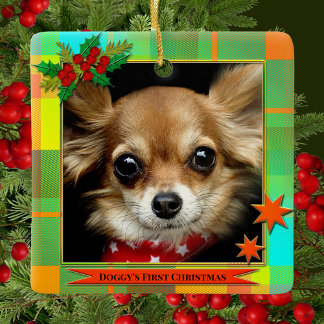 Adorno De Cerámica Tu Foto Primera Navidad Cuadros