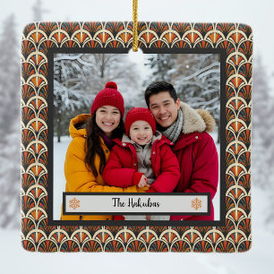 Adorno De Cerámica Tu foto retro Art Deco Jazz Age Vintage Colores